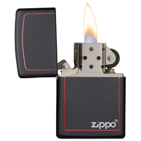 Brichetă Zippo Classic Black and Red Zippo Black/ Alamă photo 3