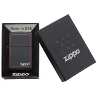 Зажигалка Zippo Classic Black and Red Zippo Black/ Латунь photo 4