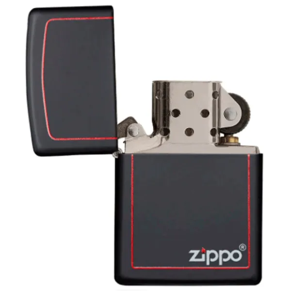 Brichetă Zippo Classic Black and Red Zippo Black/ Alamă photo 5