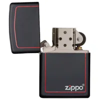 Зажигалка Zippo Classic Black and Red Zippo Black/ Латунь photo 5