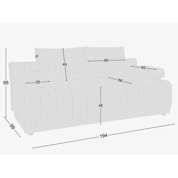 Canapea Mobiland Domino (Kronos 15) Stofă / Gray photo 5 Canapea Mobiland Domino (Kronos 15) Stofă / Gray photo 5