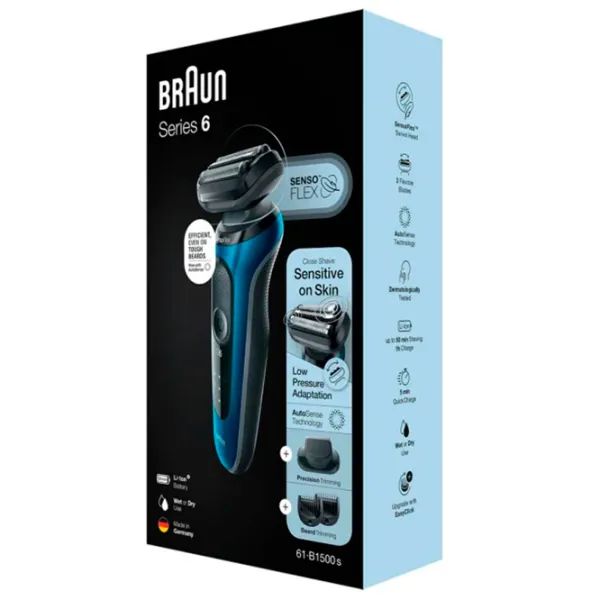 Aparat de ras electric Braun 61-B1500s Black  photo 2