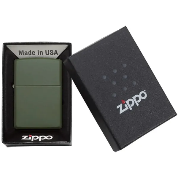Brichetă Zippo Classic Green Matte Green/ Alamă photo 5