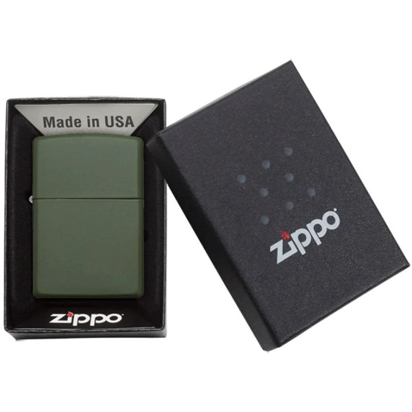 Brichetă Zippo Classic Green Matte Green/ Alamă photo 5