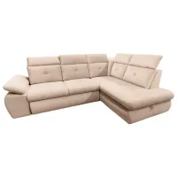 Canapea de colț Mobiland WIND III (Paros 02) Velur / Beige