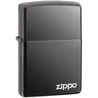 Зажигалка Zippo Classic Black Ice® Zippo Logo Black/ Латунь