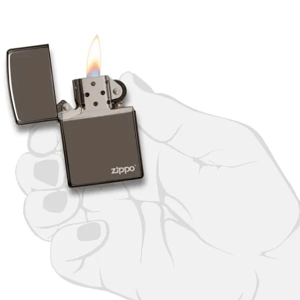 Brichetă Zippo Classic Black Ice® Zippo Logo Black/ Alamă photo 4 Brichetă Zippo Classic Black Ice® Zippo Logo Black/ Alamă photo 4