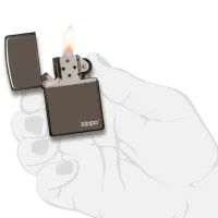 Зажигалка Zippo Classic Black Ice® Zippo Logo Black/ Латунь photo 4