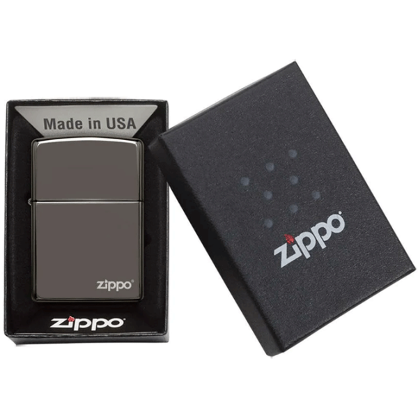 Brichetă Zippo Classic Black Ice® Zippo Logo Black/ Alamă photo 5 Brichetă Zippo Classic Black Ice® Zippo Logo Black/ Alamă photo 5