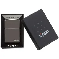 Зажигалка Zippo Classic Black Ice® Zippo Logo Black/ Латунь photo 5
