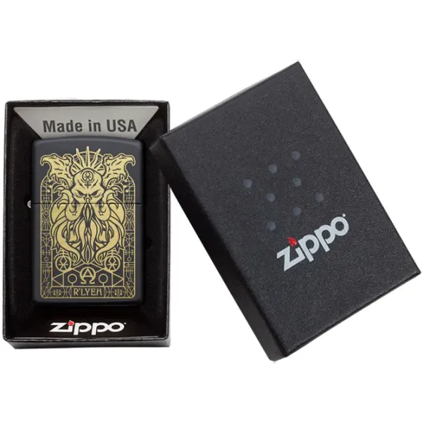 Brichetă Zippo Monster Design Black/ Alamă photo 5