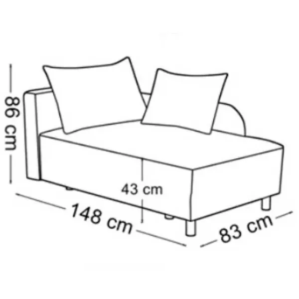 Canapea de colț Gabi Letto (Kronos 22) Stofă/ Gray photo 4