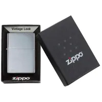 Зажигалка Zippo Brushed Chrome Vintage with Slashes Серебристый/ Латунь photo 5