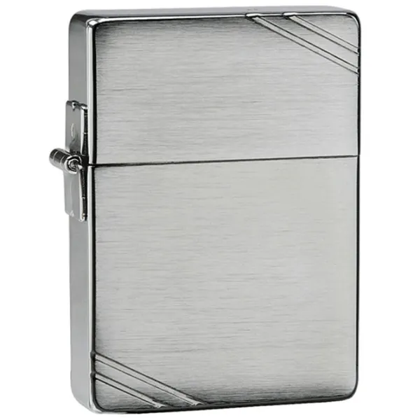 Brichetă Zippo 1935 Replica with Slashes Silver/ Alamă photo 1