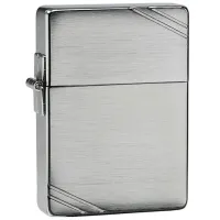 Brichetă Zippo 1935 Replica with Slashes Silver/ Alamă