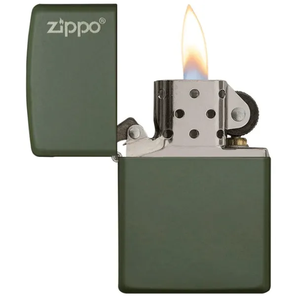 Brichetă Zippo Classic Green Matte Zippo Logo Green/ Alamă photo 3 Brichetă Zippo Classic Green Matte Zippo Logo Green/ Alamă photo 3