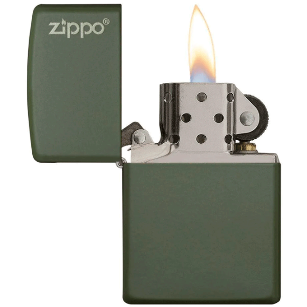 Brichetă Zippo Classic Green Matte Zippo Logo Green/ Alamă photo 3 Brichetă Zippo Classic Green Matte Zippo Logo Green/ Alamă photo 3