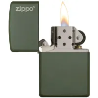 Зажигалка Zippo Classic Green Matte Zippo Logo Green/ Латунь photo 3