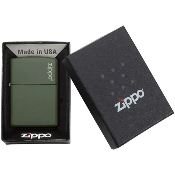 Brichetă Zippo Classic Green Matte Zippo Logo Green/ Alamă photo 5 Brichetă Zippo Classic Green Matte Zippo Logo Green/ Alamă photo 5