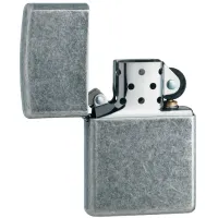 Зажигалка Zippo Reg Antique Sp Flat Battm Серебристый/ Латунь photo 4