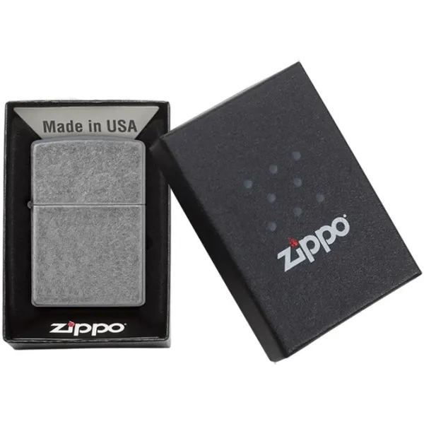 Brichetă Zippo Reg Antique Sp Flat Battm Silver/ Alamă photo 5