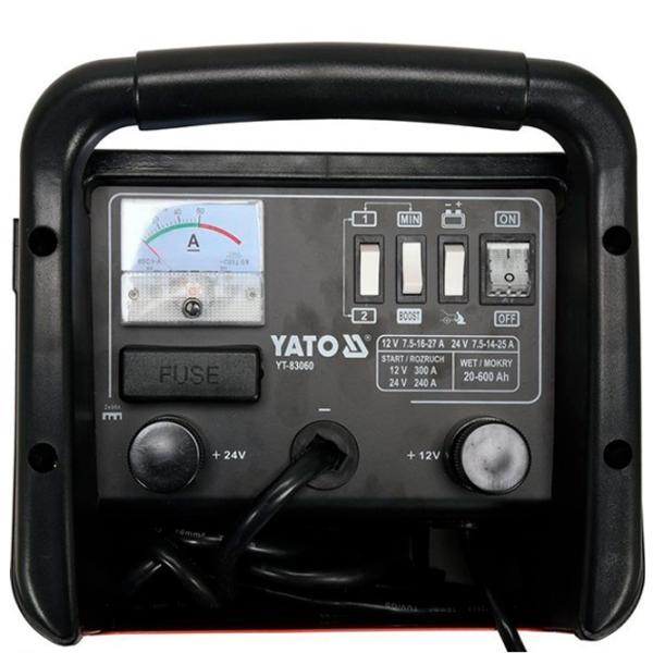 Пуско зарядное и зарядное устройство Yato YT83060 7.5 A - 27 A photo 2