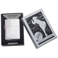 Зажигалка Zippo Replica with Slashes Lighter 1935.25 Серебристый/ Латунь photo 4