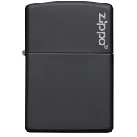 Brichetă Zippo Classic Black Matte with Zippo Logo Black/ Alamă