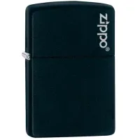 Зажигалка Zippo Classic Black Matte with Zippo Logo Black/ Латунь photo 2