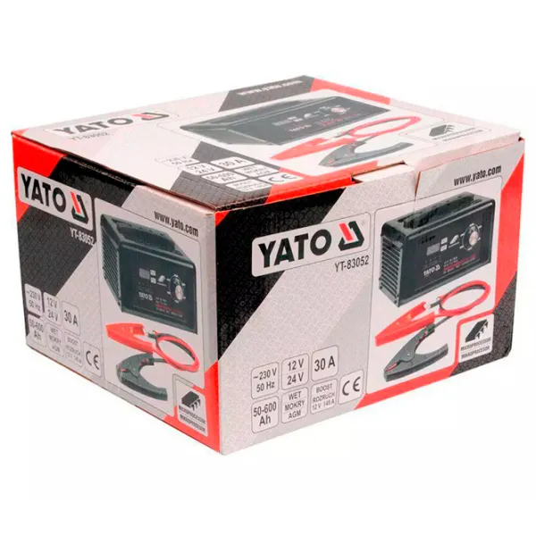 Пуско зарядное и зарядное устройство Yato YT83052 10 A - 30 А photo 4