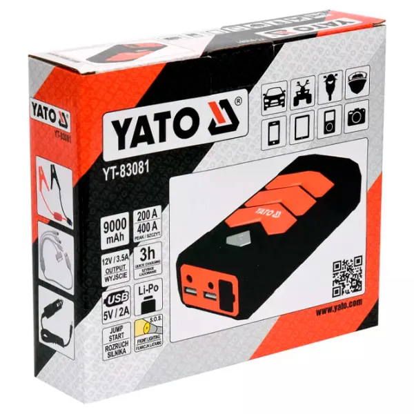 Пуско зарядное и зарядное устройство Yato YT83081 200 A - 400 A photo 9