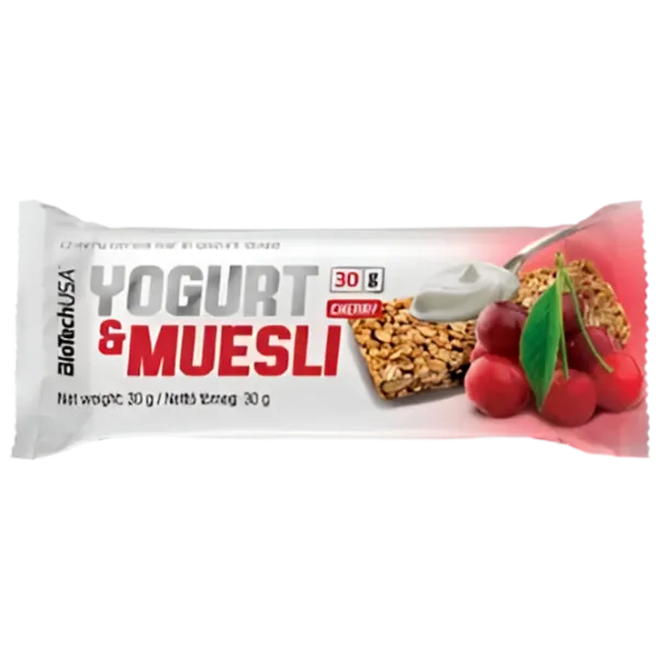 Batoane proteice BioTechUSA Yogurt & Muesli Cireșele (5999076206193) 30 g photo 1 Batoane proteice BioTechUSA Yogurt & Muesli Cireșele (5999076206193) 30 g photo 1