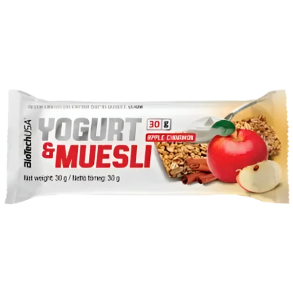 Batoane proteice BioTechUSA Yogurt & Muesli Măr (5999076206186) 30 g photo 1 Batoane proteice BioTechUSA Yogurt & Muesli Măr (5999076206186) 30 g photo 1