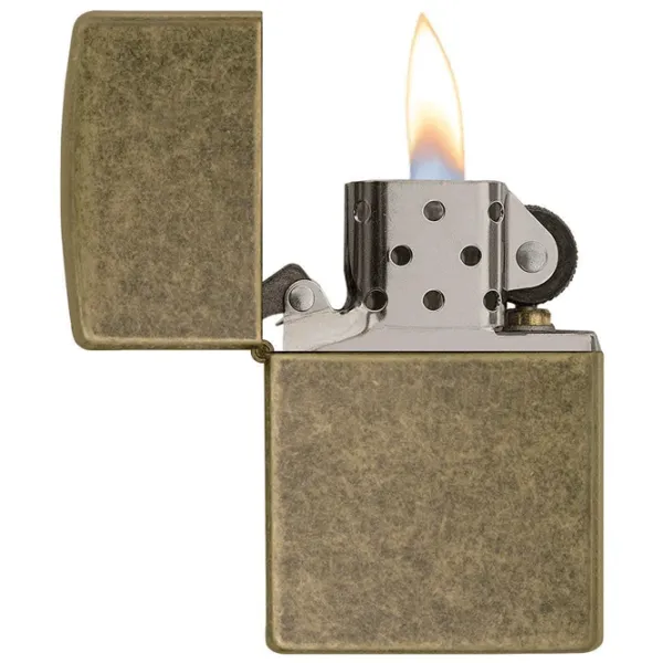 Brichetă Zippo Classic Antique Brass Gold/ Alamă photo 3