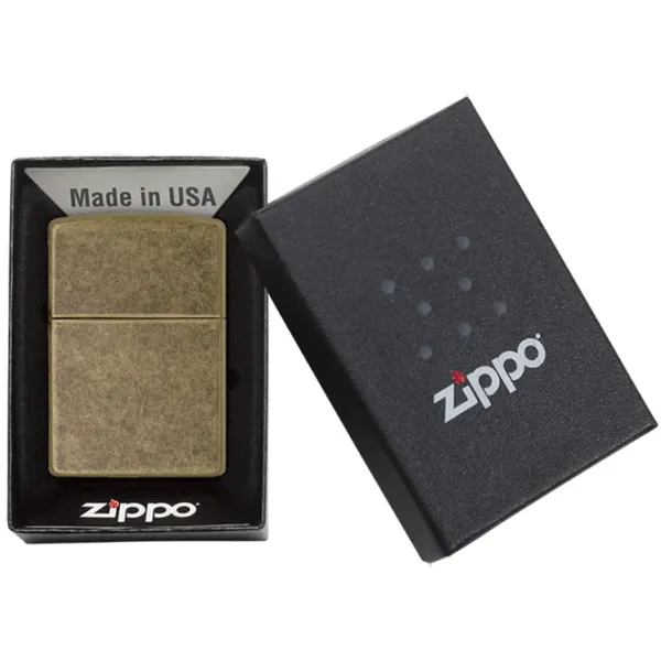 Brichetă Zippo Classic Antique Brass Gold/ Alamă photo 5