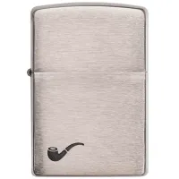 Brichetă Zippo Pipe Brushed Chrome Silver/ Alamă