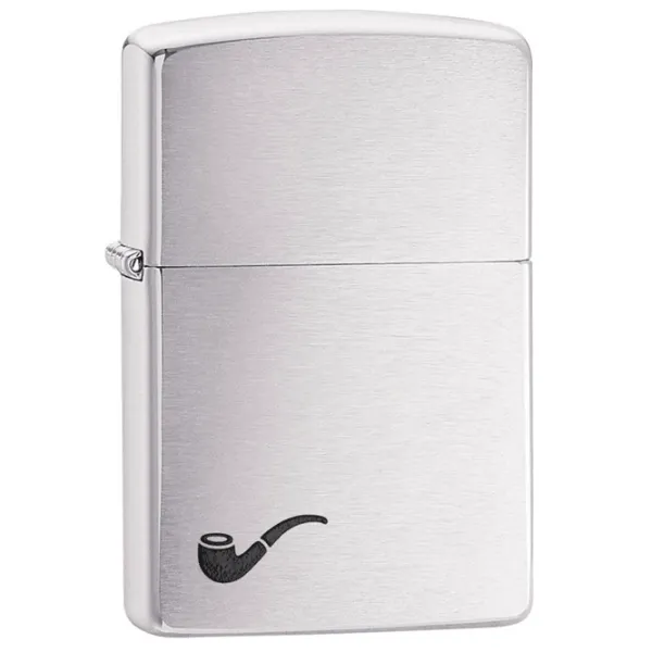 Brichetă Zippo Pipe Brushed Chrome Silver/ Alamă photo 2