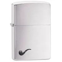 Зажигалка Zippo Pipe Brushed Chrome Серебристый/ Латунь photo 2