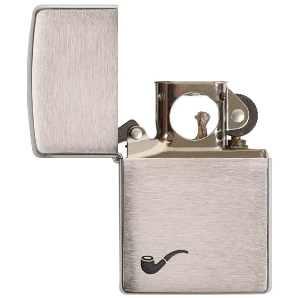 Brichetă Zippo Pipe Brushed Chrome Silver/ Alamă photo 4