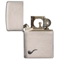 Зажигалка Zippo Pipe Brushed Chrome Серебристый/ Латунь photo 4