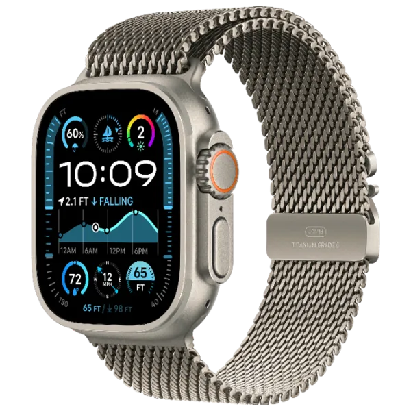 Ceas inteligent Apple Watch Ultra 2 1.92"/ 49 mm/ Natural Titanium - Titanium Milanese/ MX5R3 photo 1