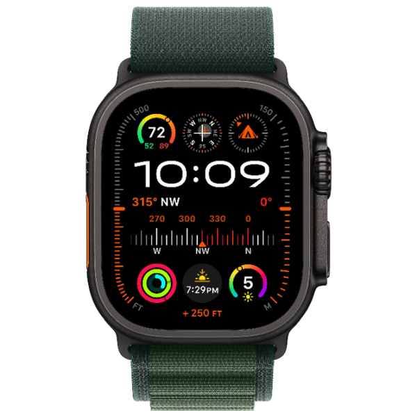 Ceas inteligent Apple Watch Ultra 2 1.92"/ 49 mm/ Black - Dark Green/ MX4Q3 photo 3