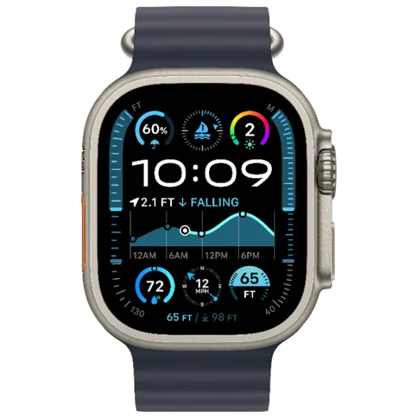 Ceas inteligent Apple Watch Ultra 2 1.92"/ 49 mm/ Natural Titanium - Navy Ocean/ MX4D3 photo 3