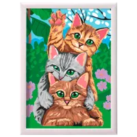 Картина по номерам As Kids Котята 1038-41010 26.5 x 20 x 0.4 см/ Вертикальная