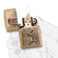 Зажигалка Zippo Soaring Eagles Золотистый/ Латунь photo 5