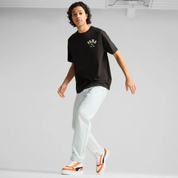 Tricou pentru bărbați Puma Play Loud Classics Tee 100% bumbac/ Black photo 5