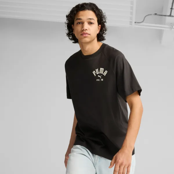 Футболка для мужчин Puma Play Loud Classics Tee 100% хлопок/ Black photo 2