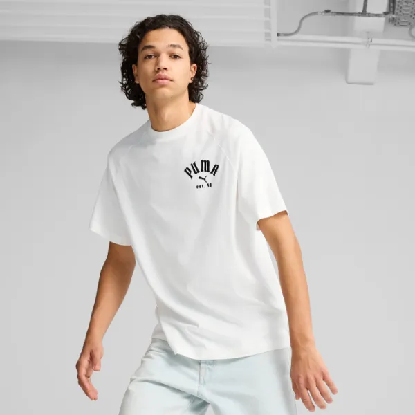 Футболка для мужчин Puma Play Loud Classics Tee 100% хлопок/ White photo 3