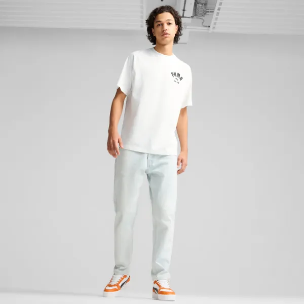 Tricou pentru bărbați Puma Play Loud Classics Tee 100% bumbac/ White photo 5