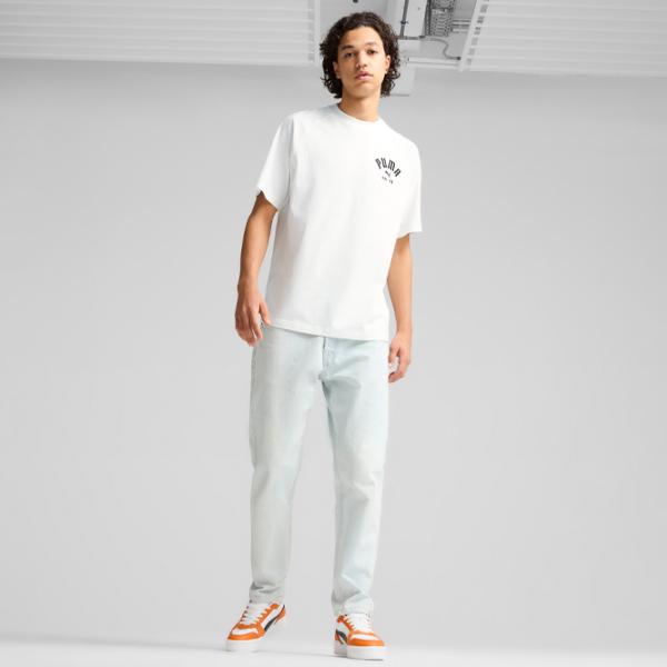 Tricou pentru bărbați Puma Play Loud Classics Tee 100% bumbac/ White photo 5